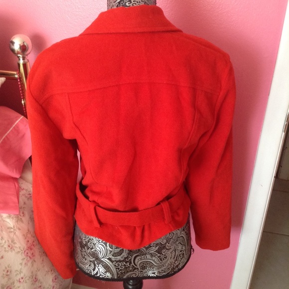 STAR | Jackets & Coats | Star Red Biker Chic Wool Jacket M | Poshmark